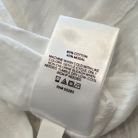 New Express white cotton blend tee shirt, M - Picture 5 of 5